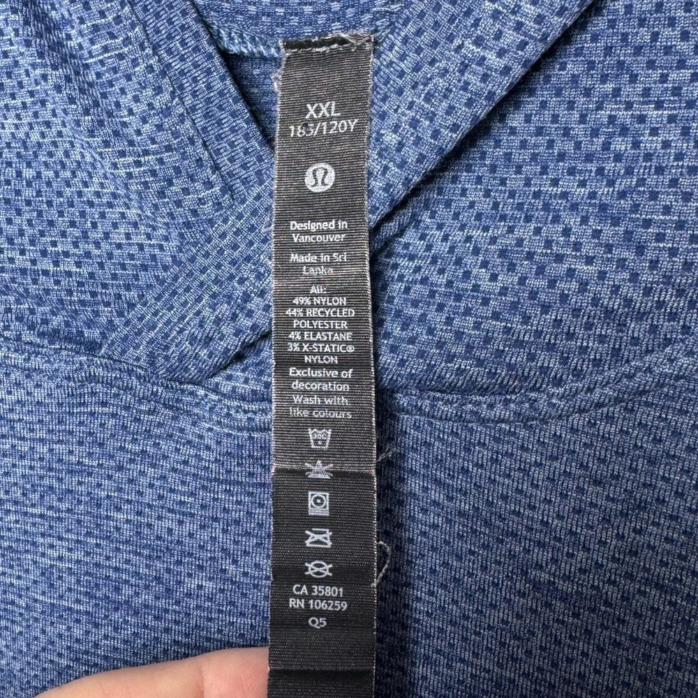 Lululemon Metal Vent Tech Hoodie Men XXL Blue Athletic Pullover - Picture 2 of 9